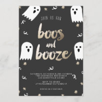BOOS ET BOOZE HALLOWEEN Invitation PARTY