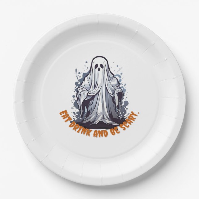 Boos Give Me Chocolate Paper Plate (Front)