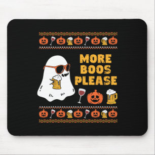 Boos Please Vintage Retro Ghost Halloween Costume Mouse Pad