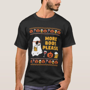 Boos Please Vintage Retro Ghost Halloween Costume  T-Shirt