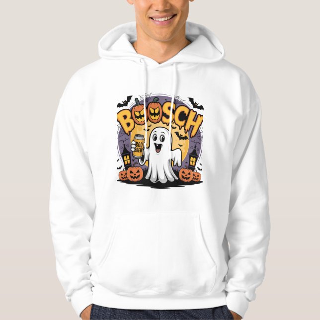 Boosch Funny Halloween Ghost Design Hoodie (Front)