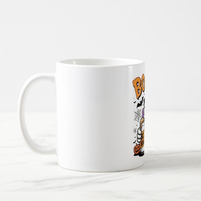 Boosch Ghost with Boo Brew Can Art Coffee Mug (Left)