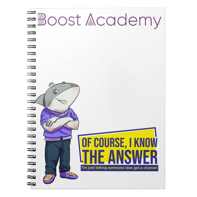 Boost Academy Sharks Notebook (Front)