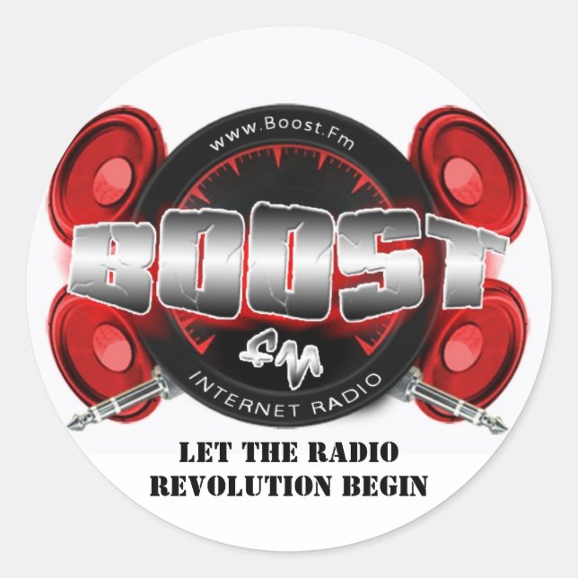 Boost FM 1" stickers (Front)