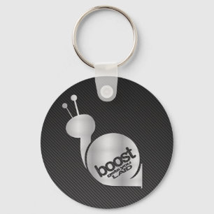 boost snail in silver keychain