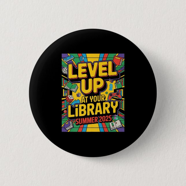 Boost Your Skills At The Library Summer 2025 Readi 2 Inch Round Button (Front)