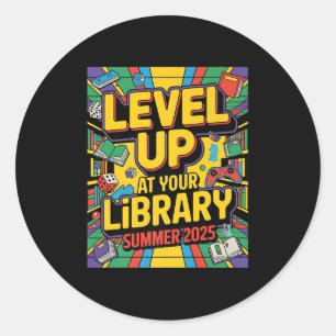 Boost Your Skills At The Library Summer 2025 Readi Classic Round Sticker