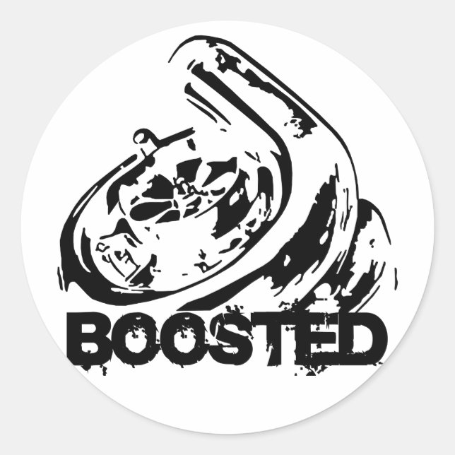 Boosted Classic Round Sticker (Front)