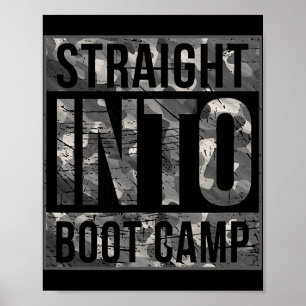 Boot Camp Basic Training Shirt For New Military Re Poster