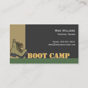 Boot Camp - black Business Card