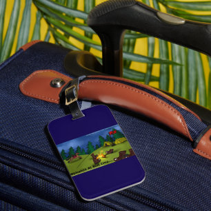 Boot Campfire Tales: A Sole-ful Retreat Luggage Tag