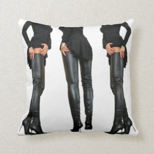 Boot Lovers - Thigh High Boot Models Throw Pillow