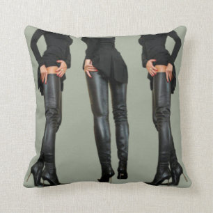 Boot Lovers - Thigh High Boot Models Throw Pillow