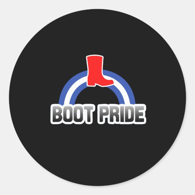 Boot Pride Classic Round Sticker (Front)