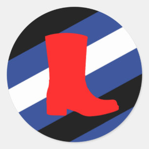 Boot Pride Flag Classic Round Sticker