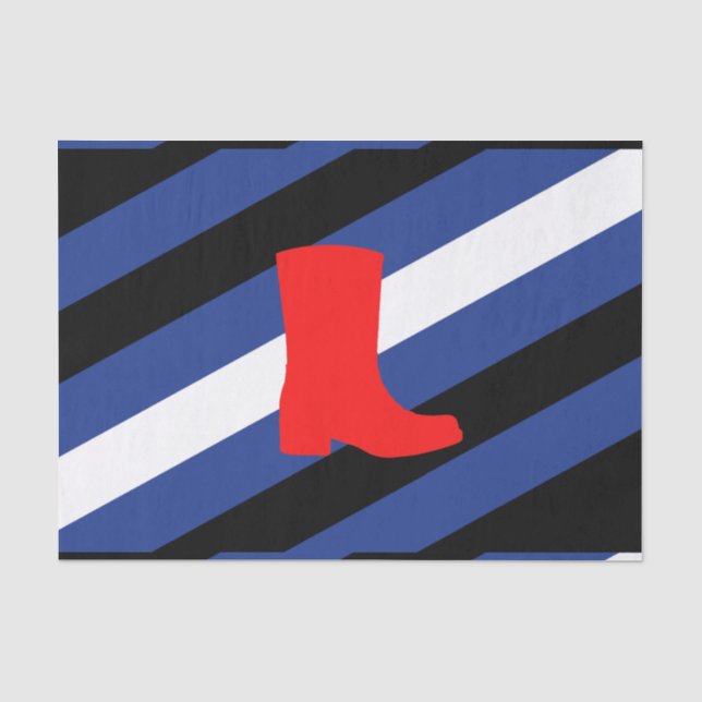 Boot Pride Flag Tissue Paper (Front)
