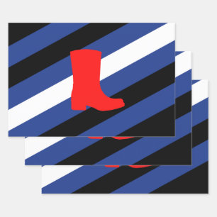 Boot Pride Flag Wrapping Paper Sheet