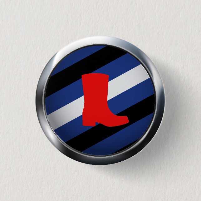 BOOT PRIDE MEDALLION 1 INCH ROUND BUTTON (Front)