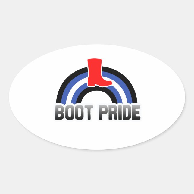 Boot Pride Oval Sticker (Front)