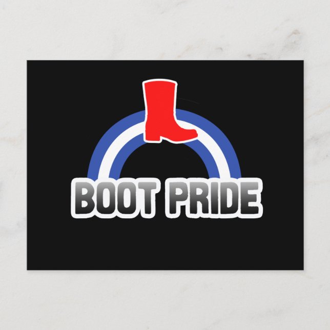 Boot Pride Postcard (Front)