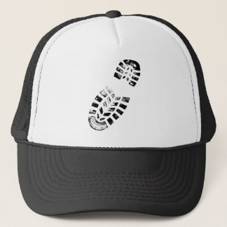 boot print trucker hat