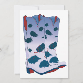 Boot Scoot Greeting Card (Blue)