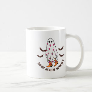 Boot Scoot Spooky Cowboy Ghost Groovy Retro Hallow Coffee Mug