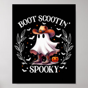 Boot Scootin Soky Retro Western Funny Halloween Cu Poster
