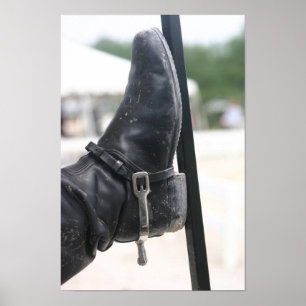 boot with spur poster