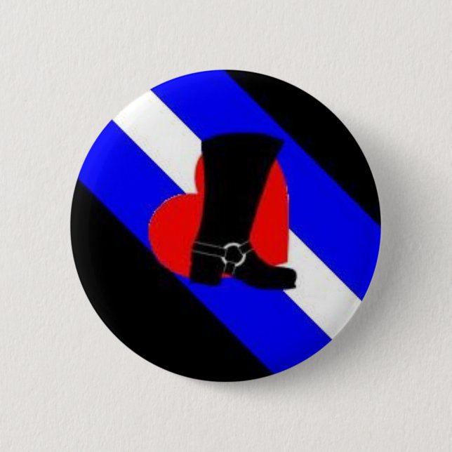 bootblack pride flag 2 inch round button (Front)