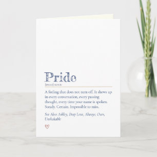 Bootcamp Letter From Home, Pride Definition Card