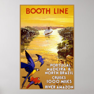 Booth Line to Portugal Madeira Poster