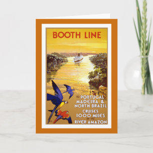 " Booth Line" Vintage Travel Poster Card