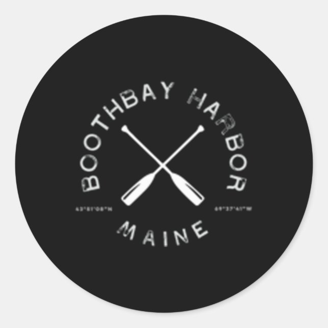 Boothbay Harbour Maine Classic Round Sticker (Front)