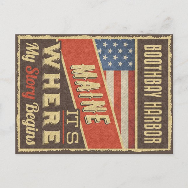 Boothbay Harbour Maine Postcard (Front)