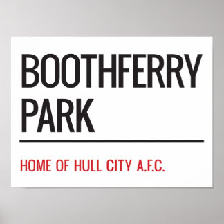 Boothferry Park Stadium Street Sign