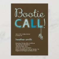 Bootie Call Baby Shower Invitation - Blue