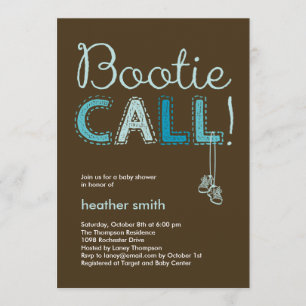 Bootie Call Baby Shower Invitation - Blue