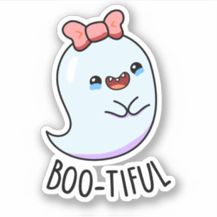 Bootiful Funny Girly Halloween Ghost Pun 