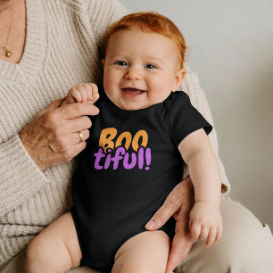 BOOtiful — Halloween Bubble Lettering Baby Bodysuit
