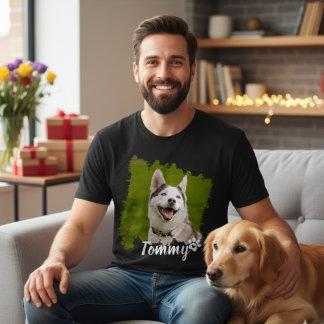Bootleg Dog Pet Photo 90s Retro Family Collage  T-Shirt