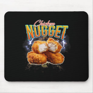 Bootleg Rap Funny Chicken Nugget Vintage 90s  Mouse Pad