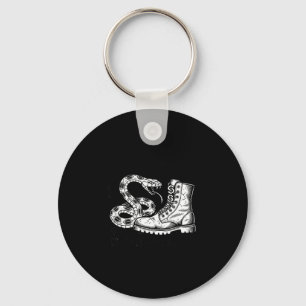 Bootlicker Snake Actually Lick Boots Illustration Keychain