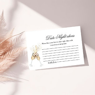 Boots anb Bubbly Date Night Ideas Bridal Shower Enclosure Card