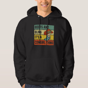 Boots And Bling It's A Cowgirl Thing Rodeo Hat 8 Hoodie