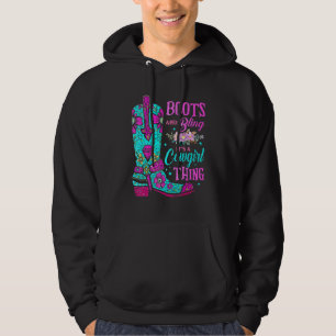 Boots And Bling It's A Cowgirl Thing Rodeo Hat Fun Hoodie