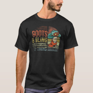 Boots And Bling It's A Cowgirl Thing Rodeo Hat Fun T-Shirt