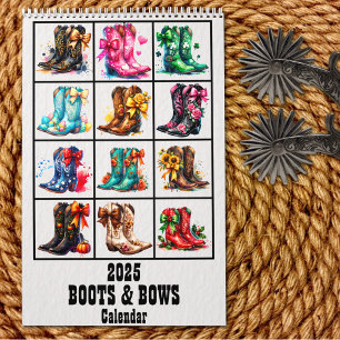 Boots and Bows Coquette Cowgirl  Calendar