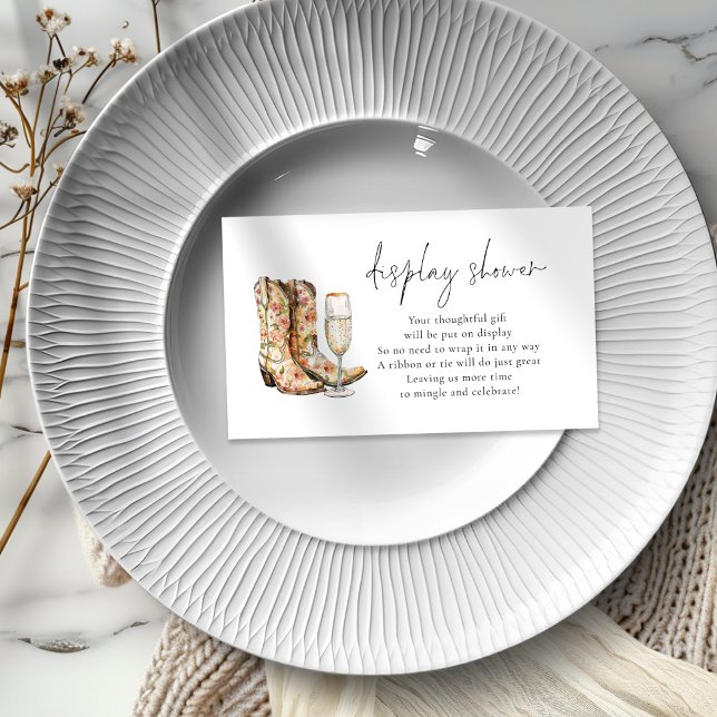 Boots and Bubbly Bridal Display Shower Enclosure Card (Creator Uploaded)