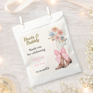 Boots and Bubbly Bridal Shower Favour Bag